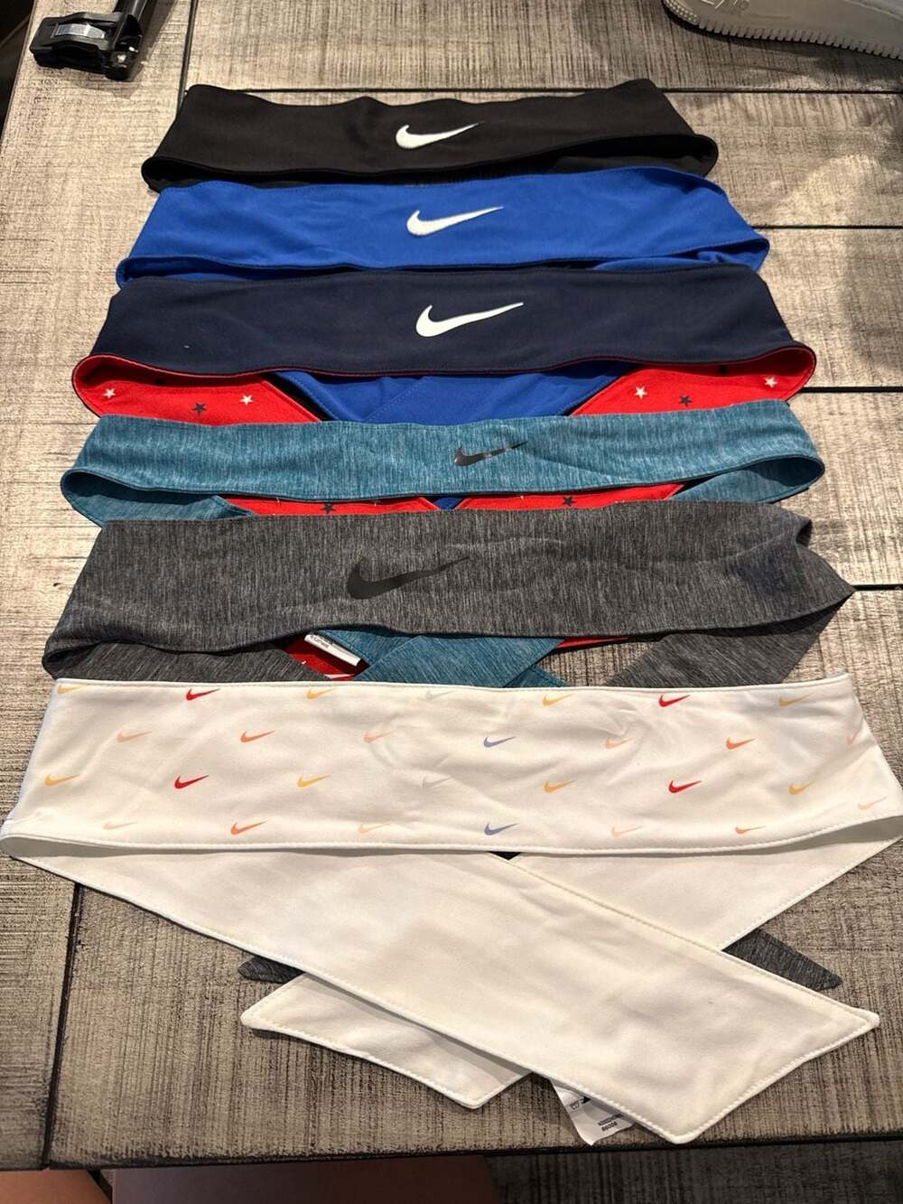Lot of 6 Nike Dri-FIT Head Ties and Fury Headbands Mixed Colors